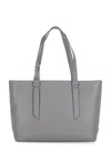 Coccinelle Malory Logo Stamp Large Shoulder Bag In Grey