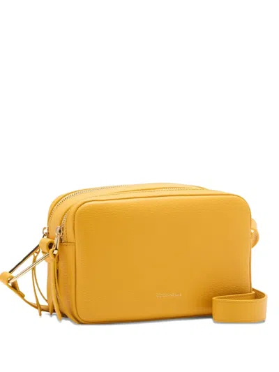 Coccinelle Malory Leather Crossbody Bag In Yellow
