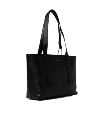 Coccinelle Malory Leather Shoulder Bag In Black