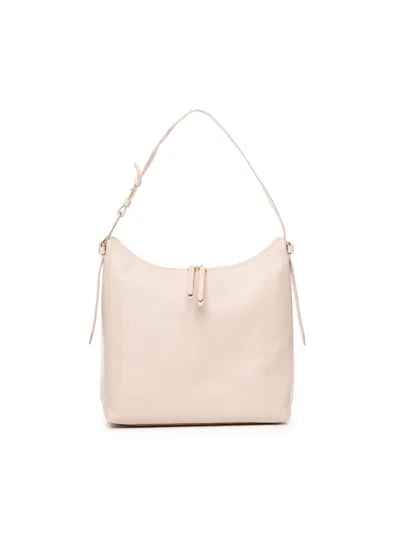 Coccinelle Malory Small Pink Leather Bag In White