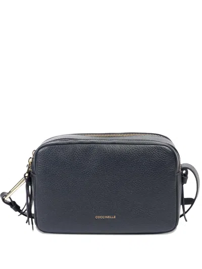 Coccinelle Malory Zip-up Cross Body Bag In Blue