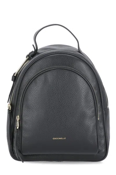 Coccinelle Malory Zipped Medium Backpack In Black