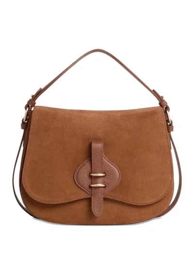 Coccinelle Mavery Saddle Leather Mini Bag In Brown