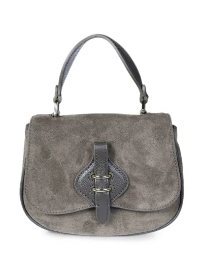 Coccinelle Mavery Suede Shoulder Bag In Grey
