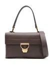 Coccinelle Double-compartment Top-handle Cross Body Bag In Brown