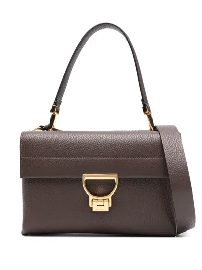 Coccinelle Medium Arlettis Top-handle Shoulder Bag In Brown