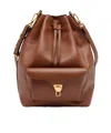 Coccinelle Medium Beat Generation Drawstring Bucket Bag In Brown
