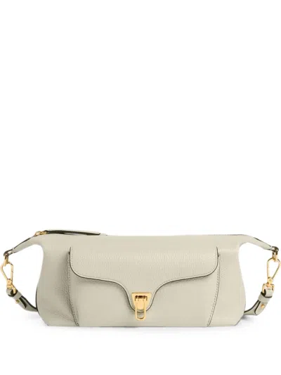 Coccinelle Medium Beat Generation Leather Crossbody Bag In Neutral
