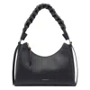 Coccinelle Medium Boheme Grana Double Shoulder Bag In Black