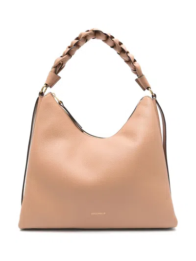 Coccinelle Logo-lettering Tote Bag In 褐色
