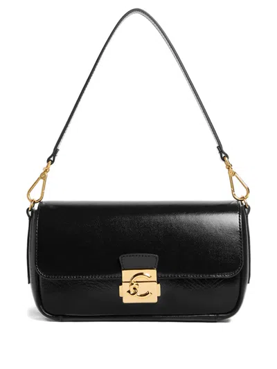 Coccinelle Medium C-me Lock Shoulder Bag In Black