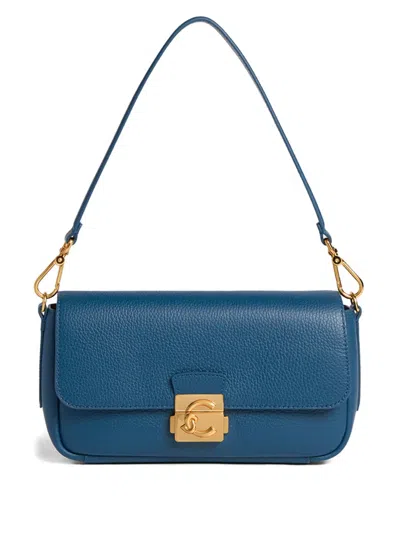 Coccinelle Medium C-me Lock Shoulder Bag In Blue