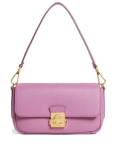Coccinelle Medium C-me Lock Shoulder Bag In Purple