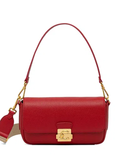 Coccinelle Medium C-me Lock Shoulder Bag In Red