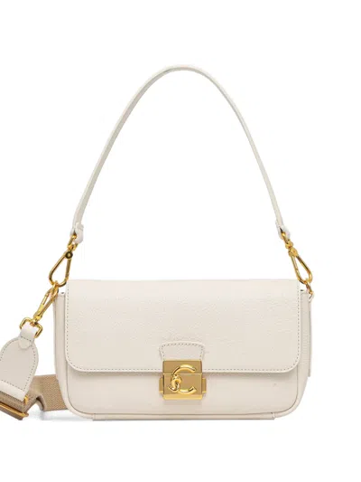 Coccinelle Medium C-me Lock Shoulder Bag In White
