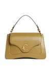 Coccinelle Medium C-me Logo-plaque Handle Shoulder Bag In Green