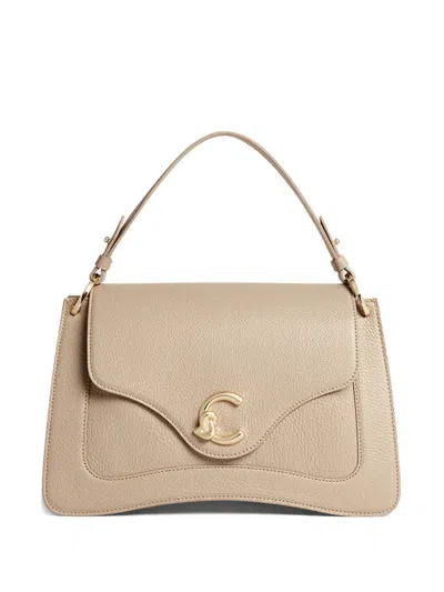 Coccinelle Medium C-me Shoulder Bag In Neutral
