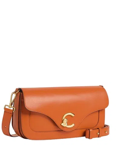 Coccinelle Medium C-me Shoulder Bag In Orange