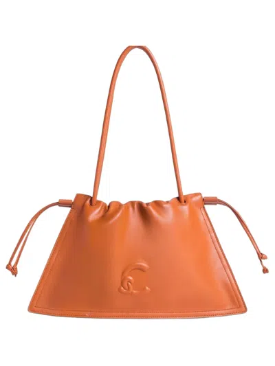 Coccinelle Medium Dulse Shoulder Bag In Orange