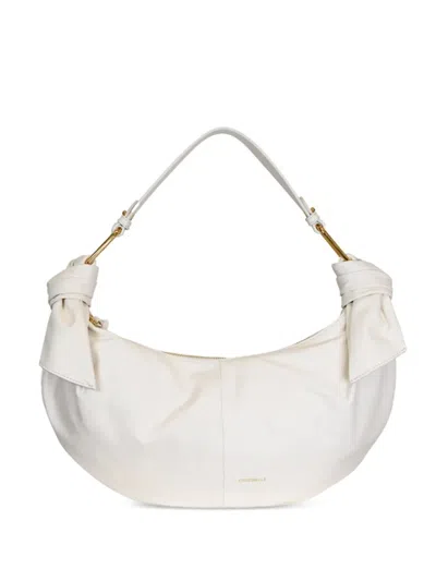 Coccinelle Medium Furoshiki Shoulder Bag In White