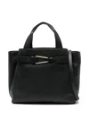 Coccinelle Folded-detailing Leather Tote Bag In Black