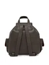 Coccinelle Medium Mavery Pocket Pebbled Leather Multi-pocket Backpack In Gray