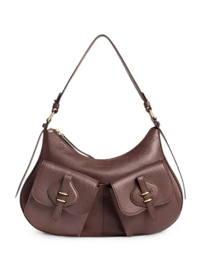 Coccinelle Medium Mavery Pocket Shoulder Bag In Brown