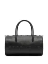 Coccinelle Medium Myrtha Embossed-logo Hand Bag In Black