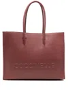 Coccinelle Medium Myrtha Leather Tote Bag In Pink