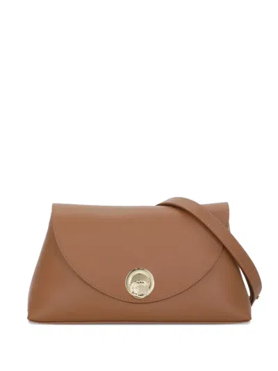 Coccinelle Medium Nikla Leather Shoulder Bag In Brown