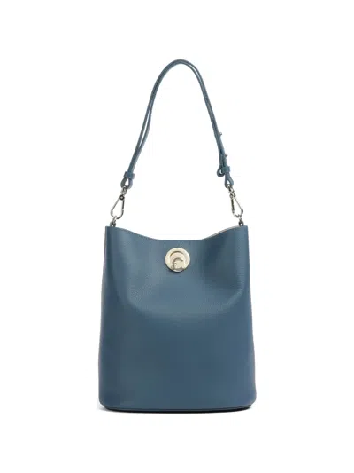 Coccinelle Medium Nikla Turn-lock Shoulder Bag In Blue