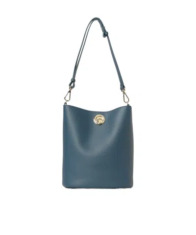 Coccinelle Medium Nikla Turn-lock Shoulder Bag In Blue