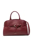 Coccinelle Medium Sabine Buckle Leather Tote Bag In Red