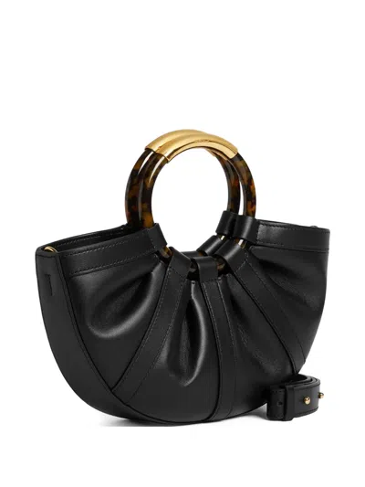 Coccinelle Medium Shel Round-handle Tote Bag In Black