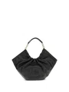 Coccinelle Black Calf Leather Bos Taurus Shoulder Bag In Black