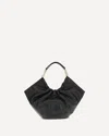 Coccinelle Black Calf Leather Bos Taurus Shoulder Bag In Black