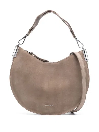 Coccinelle Medium Sunup Shoulder Bag In Brown