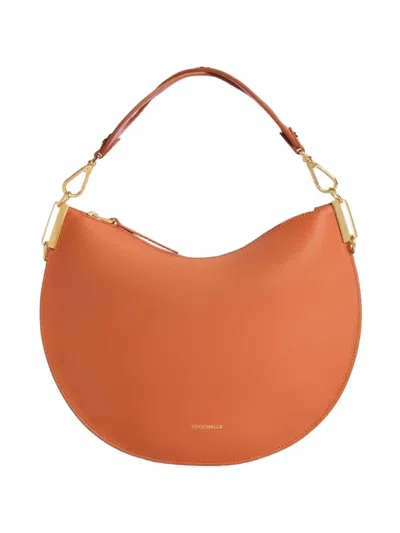 Coccinelle Medium Sunup Shoulder Bag In Orange
