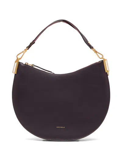 Coccinelle Medium Sunup Shoulder Bag In Black