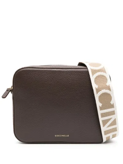 Coccinelle Tebe Shoulder Bag In Brown