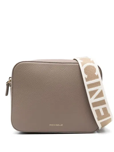 Coccinelle Medium Tebe Cross Body Bag In Grey