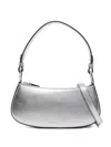 Coccinelle Merveille Metallic-effect Shoulder Bag In Gray