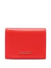 Coccinelle Metallic Flap Wallet In Red