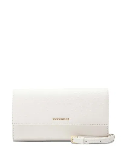 Coccinelle Metallic-logo Wallet In White