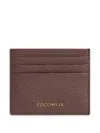 METALLIC SMALL LEATHER CARD HOLDER