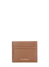 Coccinelle Metallic Soft Cards Holder In Brown