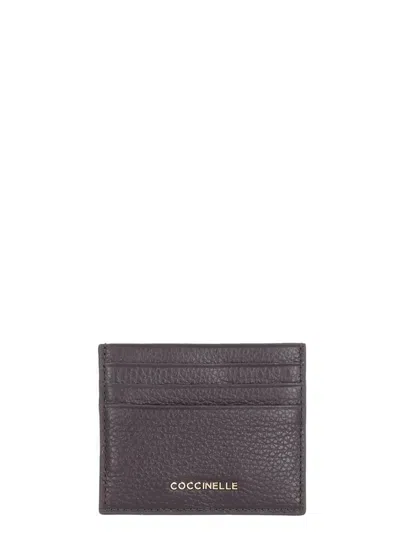 Coccinelle Metallic Soft Cards Holder In Gray