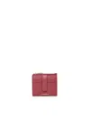 Coccinelle Metallic Soft Mini Wallet In Red