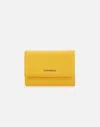 Coccinelle Metallic Soft Ocher In Yellow Wallet