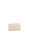 Coccinelle Metallic Soft Pink Leather Wallet In Neutral